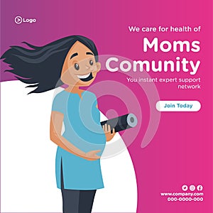 Banner design of moms comunity