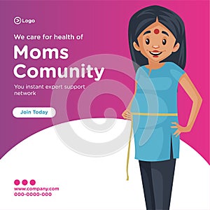 Banner design of moms comunity