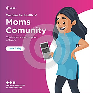 Banner design of moms comunity