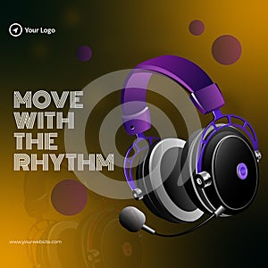 Banner design of move with the rhythm