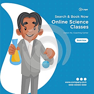 Banner design of online science classes