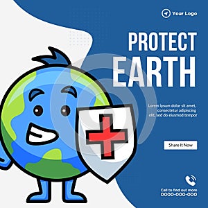 Banner design of protect yourself from earth