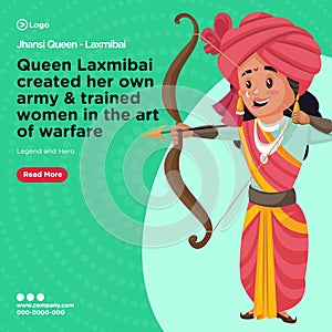 Banner design of queen of jhansi laxmibai