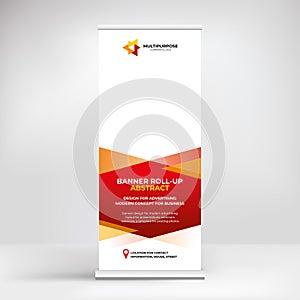Banner design, roll-up stand for advertising