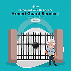 Banner design of safeguard your residence services