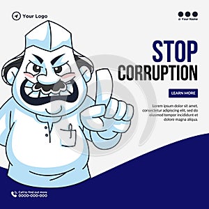 Banner design of stop corruption