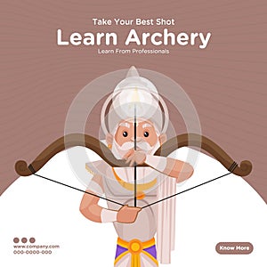 Banner design of take your best shot archery academy