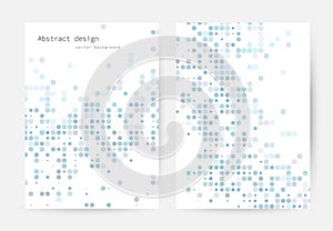 Banner design template. Abstract halftone effect with vector illustration on background. Vector illustration