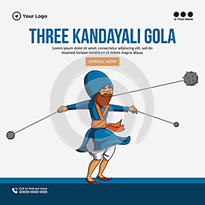 Banner design of three kandayali gola