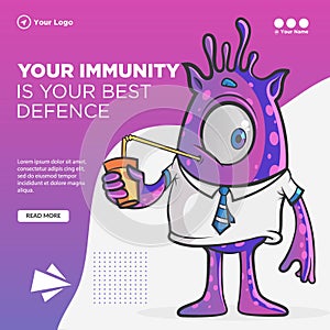 Banner design of your immunity is your best defence