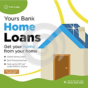 Banner design of yours bank home loans