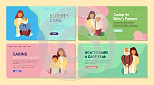 Banner elderly care, caring for elderly parents