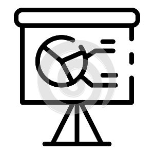 Banner estimator icon, outline style