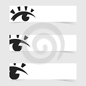 Formato publicitario destinado principalmente a su uso en sitios web ojo icono diseno colocar arte ilustraciones 