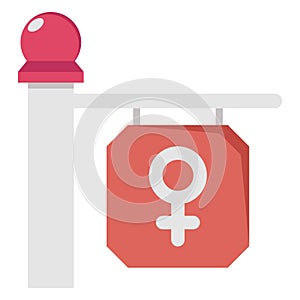 Banner, female vector icon which can easily modify or edit