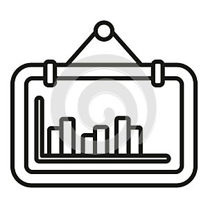 Banner finance icon outline vector. Budge loan