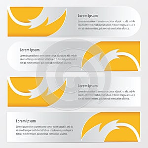 Banner fire pattern style yellow color