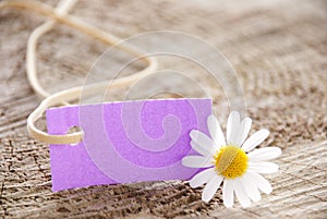 Banner with flower