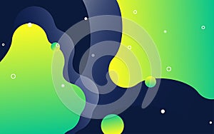 Banner with flowing liquid shapes. Set of abstract gradient modern elements. Template for the design of a logo