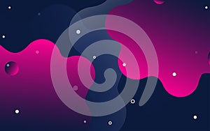 Banner with flowing liquid shapes. Set of abstract gradient modern elements. Template for the design of a logo