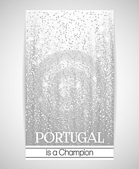 Banner, flyer or invitation to a party on the occasion of the victory of Portugal.