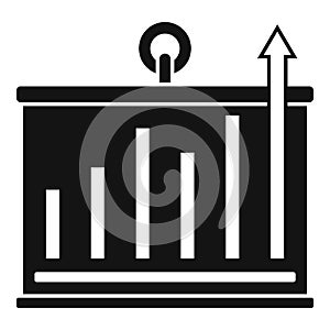 Banner graph innovation icon, simple style