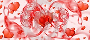 Banner Happy Valentine's Day. Valentine banner. Valentine. Valentine background. 3d abstract computer generated photo