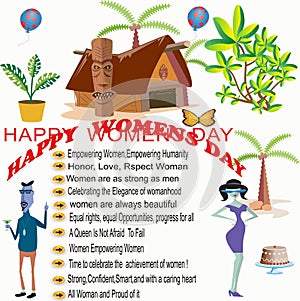 Banner of happy womens day