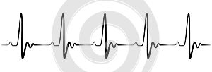 Banner Heartbeat Heart Shape Illustration