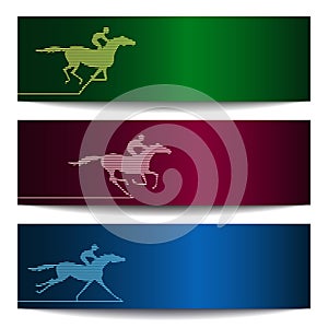 Banner with horserace
