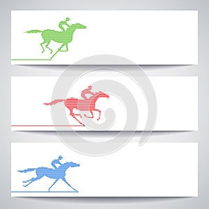 Banner with horserace