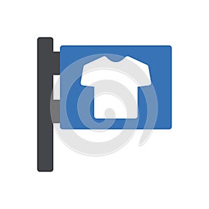 Banner vector glyph colour icon