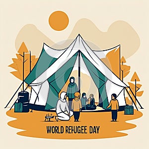 Banner illustration International Day of Refugees