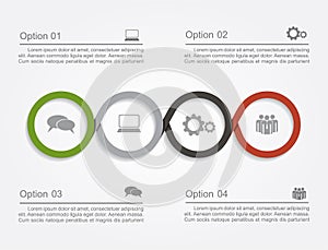 Banner infographic design template. Vector