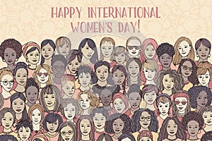 Banner for international women`s day