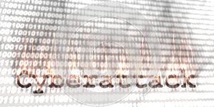 Banner of internet security buzzword text done with kirlian aura photography