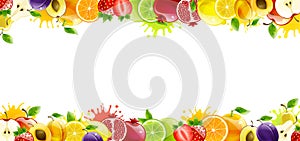 Banner with Juicy Fruit photo