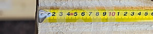 banner of Measuring tape measure on the long board