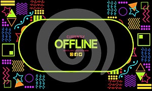 Banner memphis colorful shapes for twitch offline