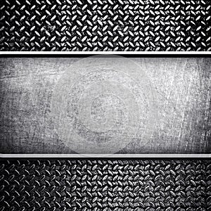 Banner of metal background