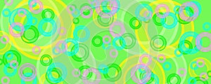 Banner of multicolored circles