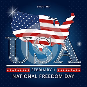 Banner of the National Day of Freedom of America. Vector