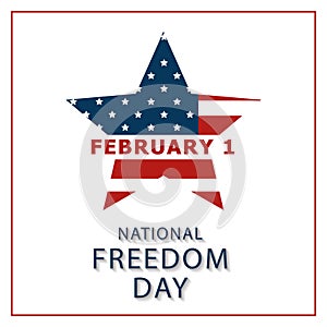 Banner of the National Day of Freedom of America. Vector