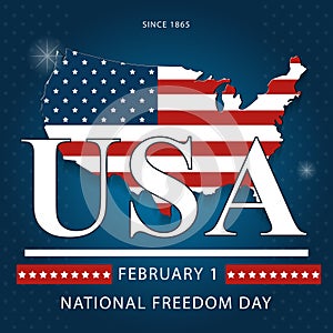 Banner of the National Day of Freedom of America. Vector