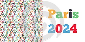 banner for the Olympic Games in Paris 2024. vector illustration