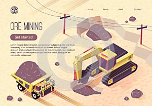 Banner for Ore Mining with Extractive Machinery