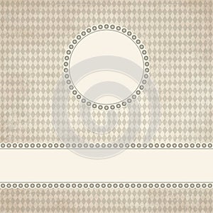 banner and patch on colored background