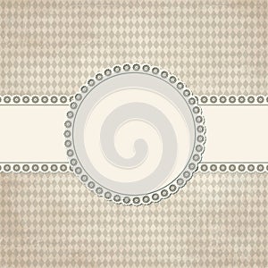 banner and patch on colored background