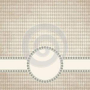 banner and patch on colored background