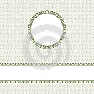 banner and patch on colored background